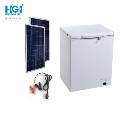 Gonidea 150AH ব্যাটারি চালিত ডিপ ফ্রিজার সোলার 24V তালা এবং চাবি সহ