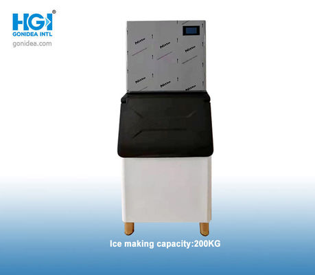 R600a 200kg/ 24h কমার্শিয়াল আইস ব্লক মেকিং মেশিন কিউব আইস মেকার 1100W