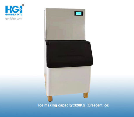 320KG /24H স্বয়ংক্রিয় আইস মেকার স্কয়ার কিউব কমার্শিয়াল 1500W 105L